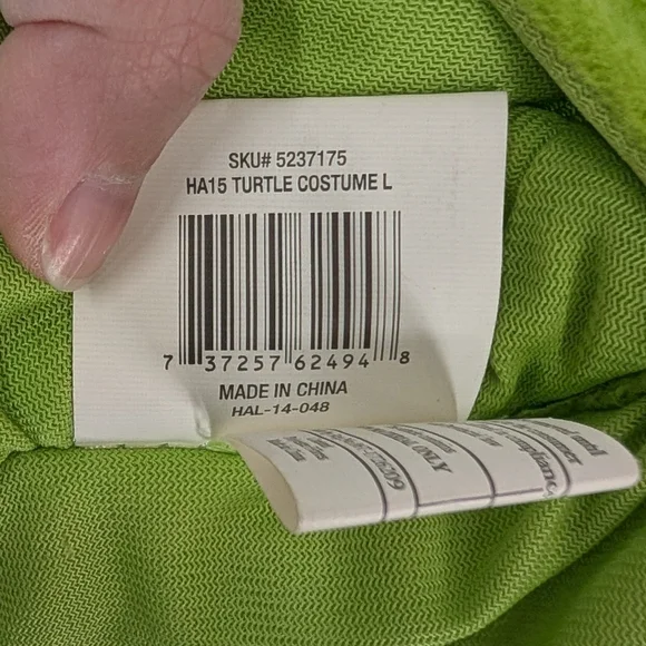 Top Paw Green Pet Dog Turtle Halloween Costume Large With Velcro Straps And Hood - Picture 5 of 5